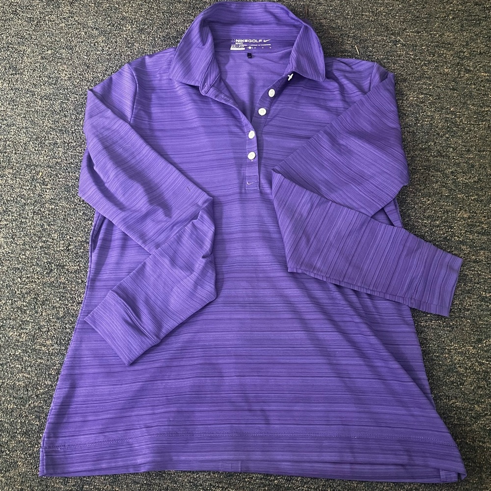Purple Nike DRI- FIIT golf shirt ( long sleeve ) worn once.